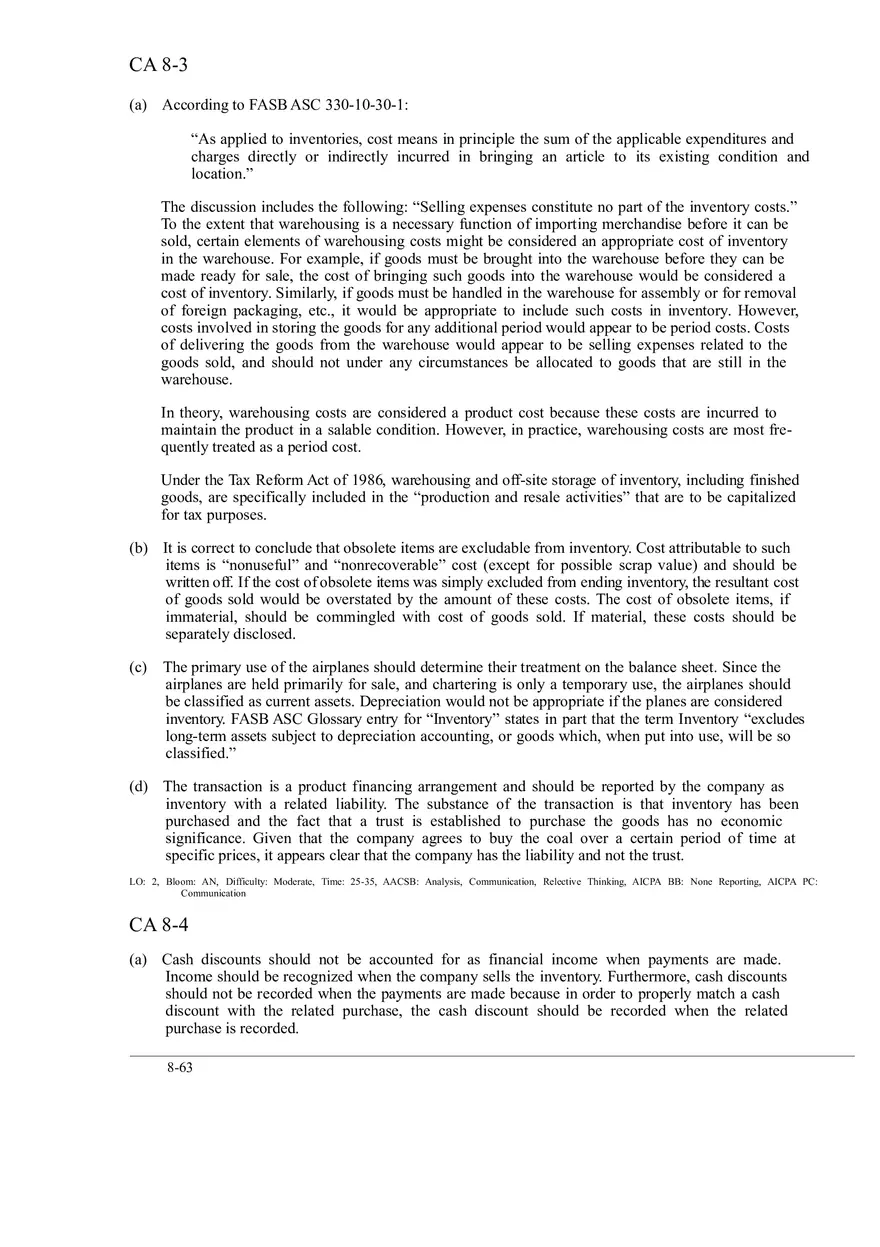 Ch. 8 Valuation of Inventories  A Cost - Basis Approach Solutions to Concepts for Analysis - Page 2
