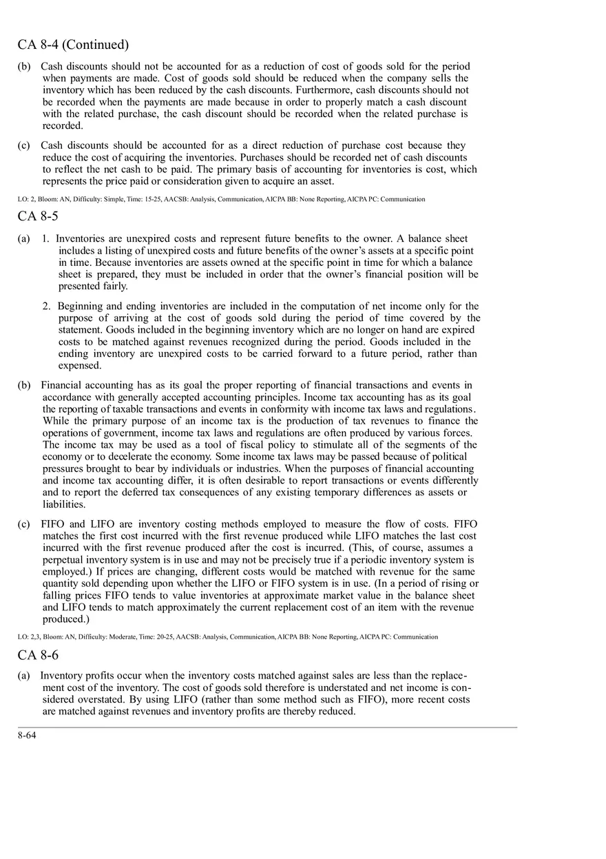 Ch. 8 Valuation of Inventories  A Cost - Basis Approach Solutions to Concepts for Analysis - Page 3