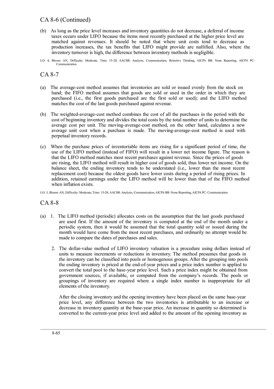 Ch. 8 Valuation of Inventories  A Cost - Basis Approach Solutions to Concepts for Analysis - Page 4
