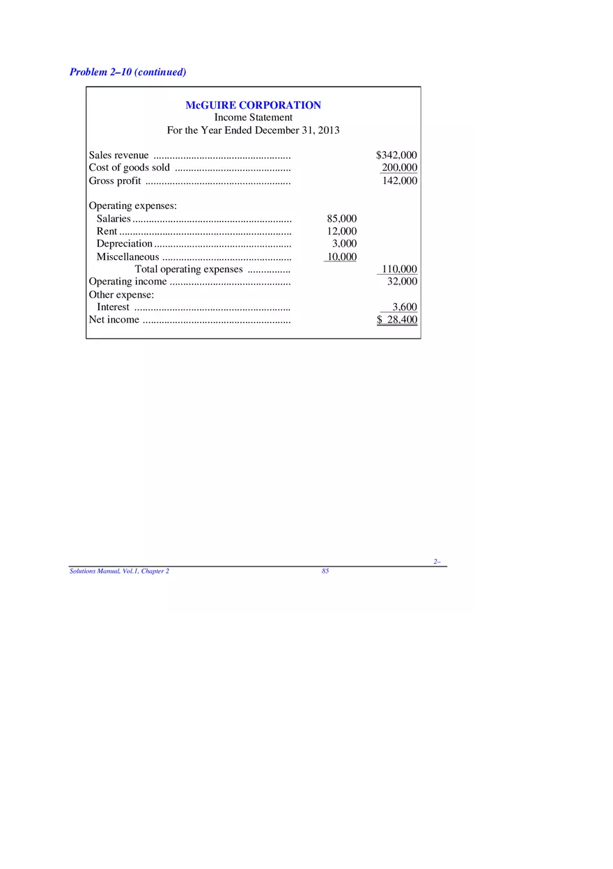 Chapter 2 Review of the Accounting Process Problem 2–10 - Page 2