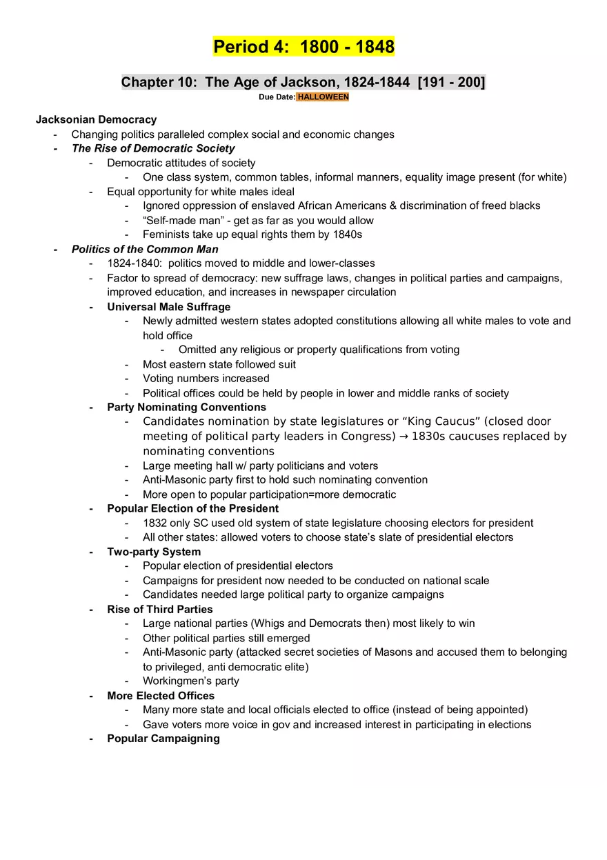 Chapter 10 The Age of Jackson, 1824-1844 - Page 1