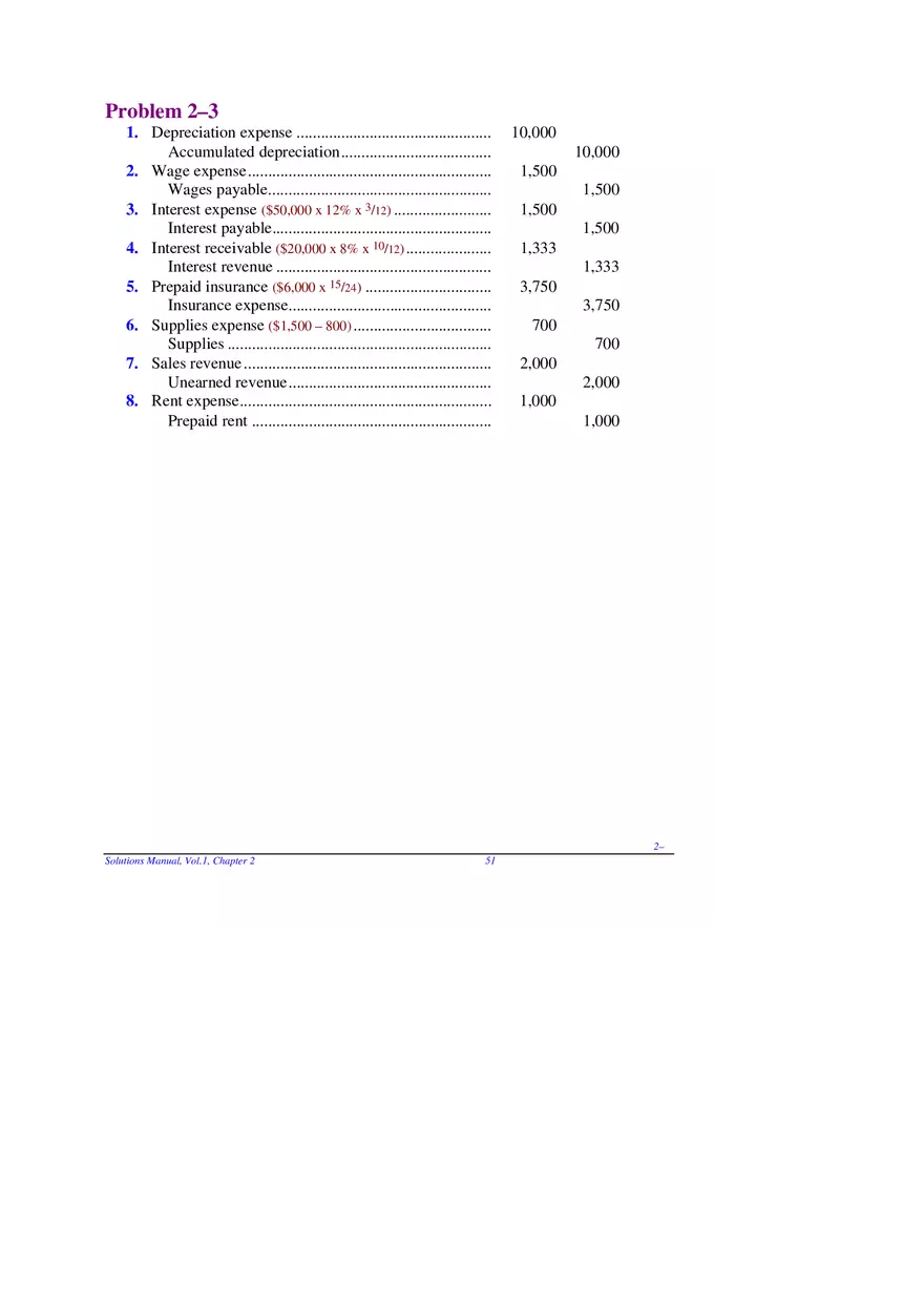 Chapter 2 Review of the Accounting Process Problem 2–3 - Page 1