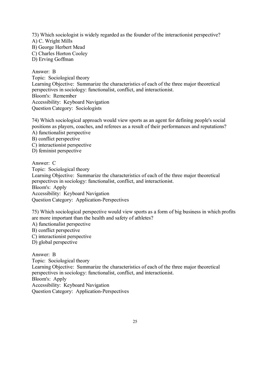 Chapter 01 Understanding Sociology Answers 3 - Page 7