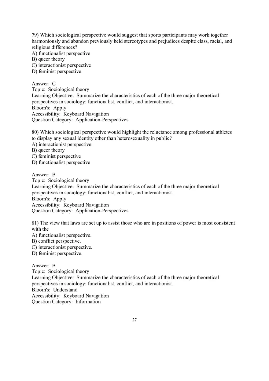 Chapter 01 Understanding Sociology Answers 3 - Page 9