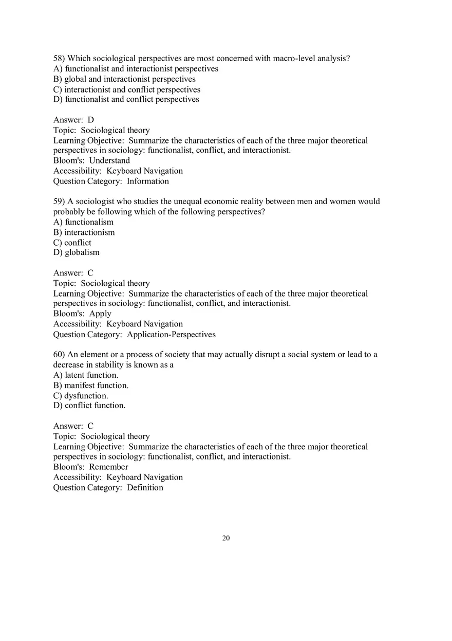 Chapter 01 Understanding Sociology Answers 3 - Page 2