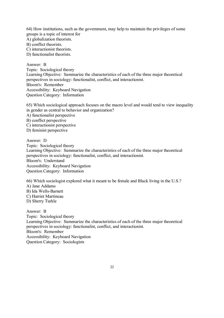 Chapter 01 Understanding Sociology Answers 3 - Page 4
