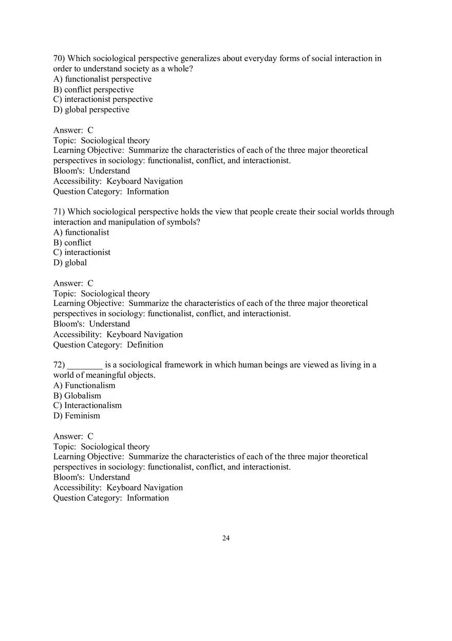 Chapter 01 Understanding Sociology Answers 3 - Page 6
