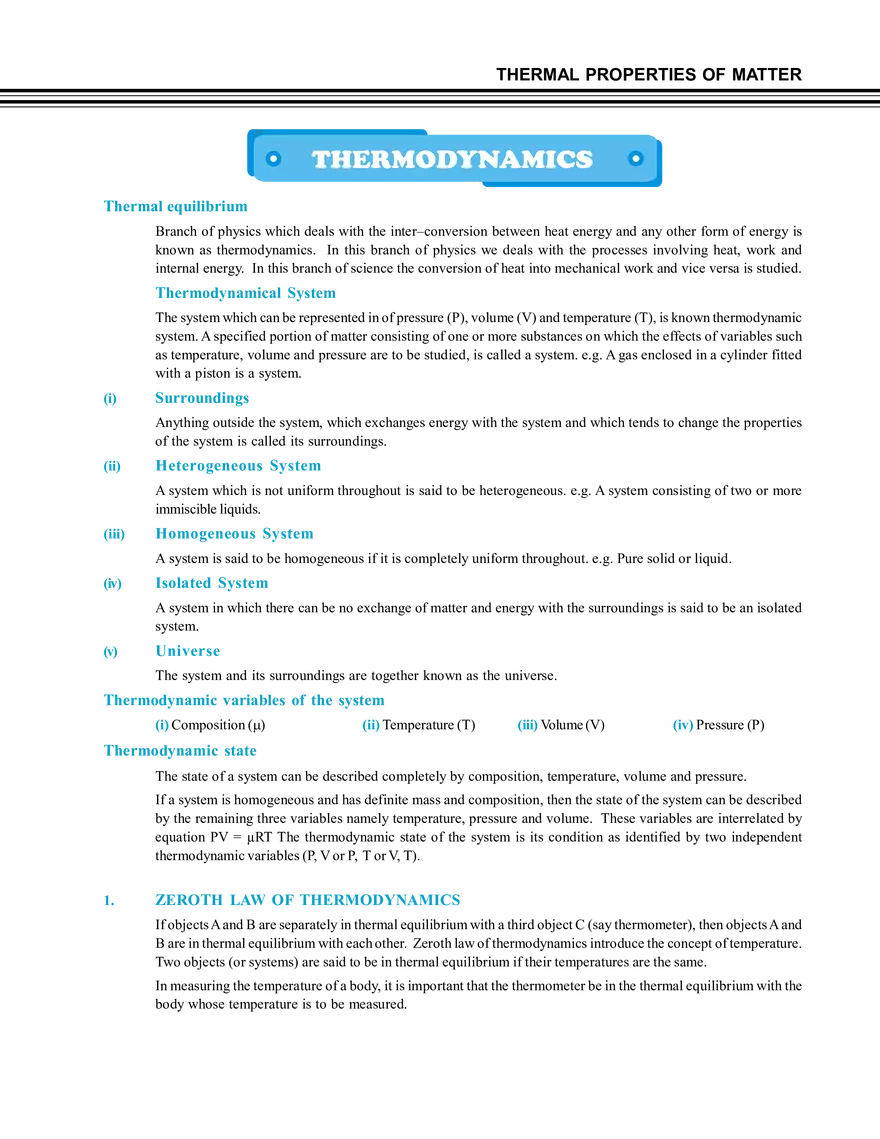 Thermodynamics Notes - Page 1