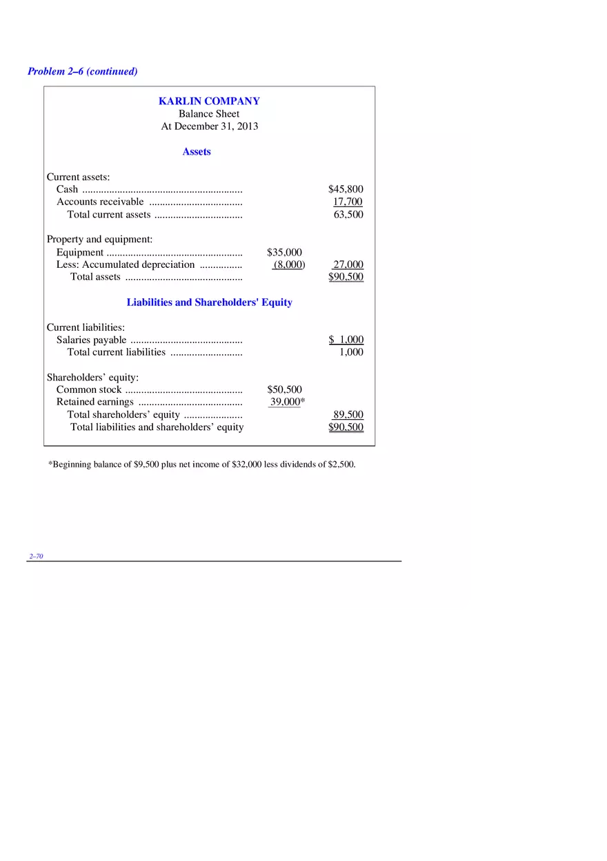 Chapter 2 Review of the Accounting Process Problem 2–5,  2–6 - Page 10