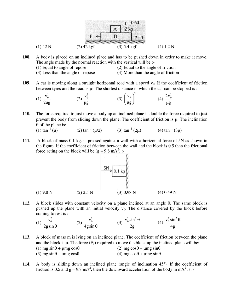 Basic Question Relaed to Concept of Force and Newton’s Laws of Motin - Page 8