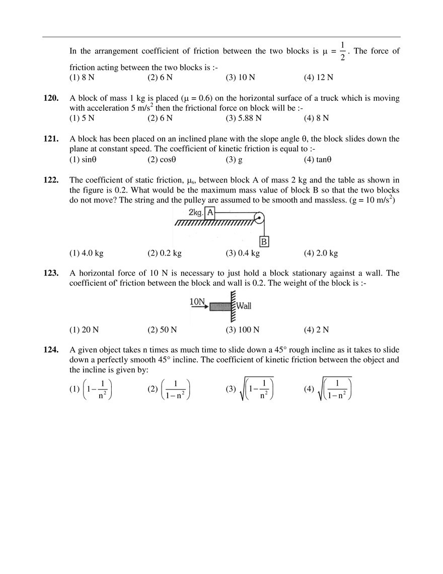 Basic Question Relaed to Concept of Force and Newton’s Laws of Motin - Page 10