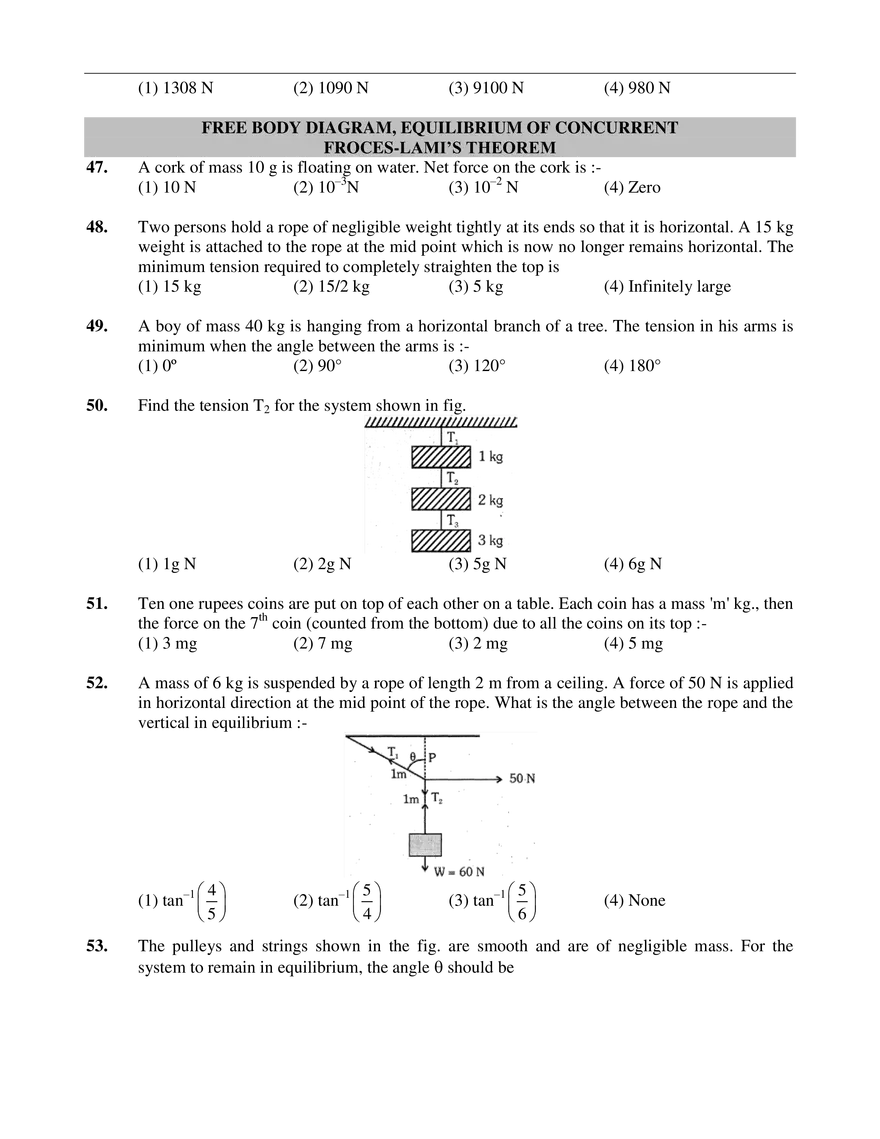 Basic Question Relaed to Concept of Force and Newton’s Laws of Motin - Page 15