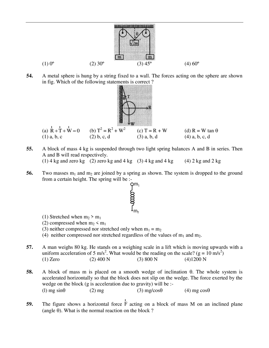 Basic Question Relaed to Concept of Force and Newton’s Laws of Motin - Page 16
