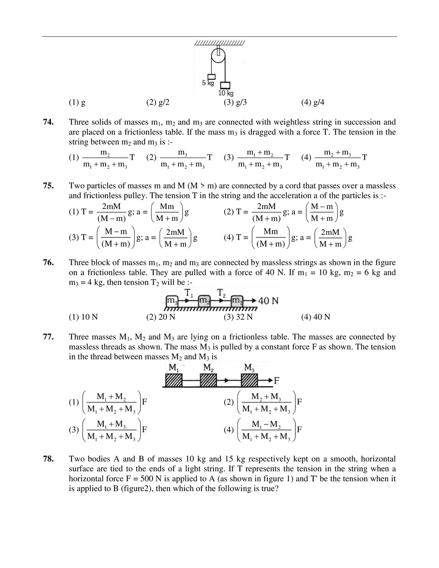 Basic Question Relaed to Concept of Force and Newton’s Laws of Motin - Page 19