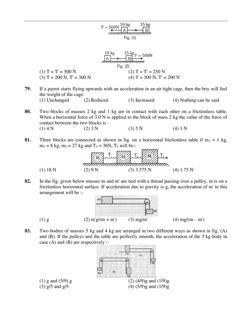Basic Question Relaed to Concept of Force and Newton’s Laws of Motin - Page 3