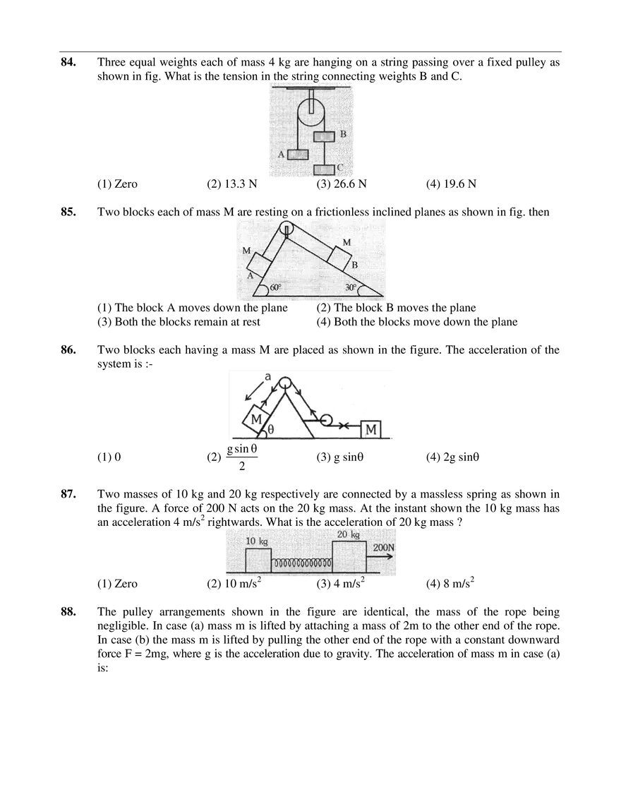 Basic Question Relaed to Concept of Force and Newton’s Laws of Motin - Page 4