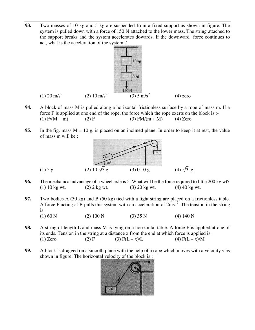 Basic Question Relaed to Concept of Force and Newton’s Laws of Motin - Page 6