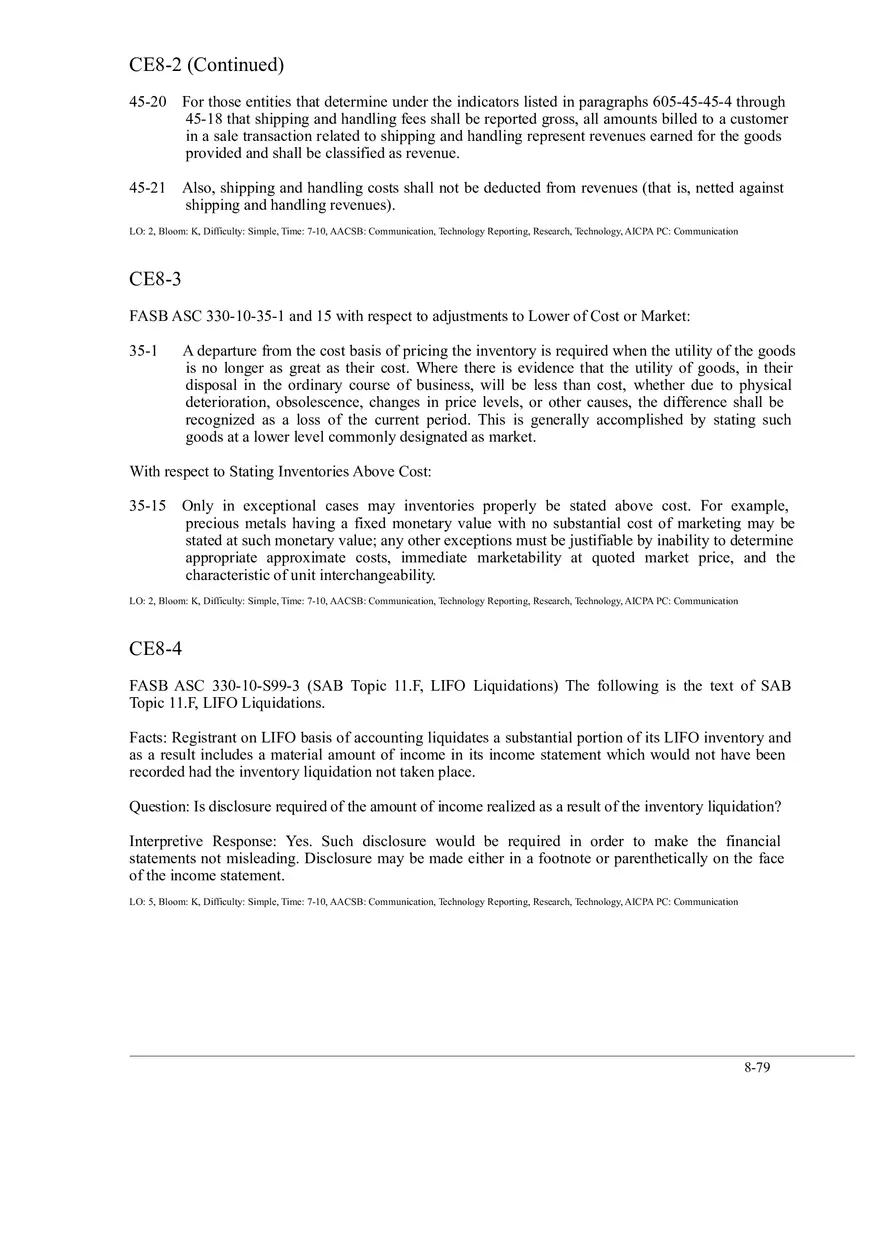 Ch. 8 Valuation of Inventories  A Cost - Basis Approach Codification Exercises - Page 2