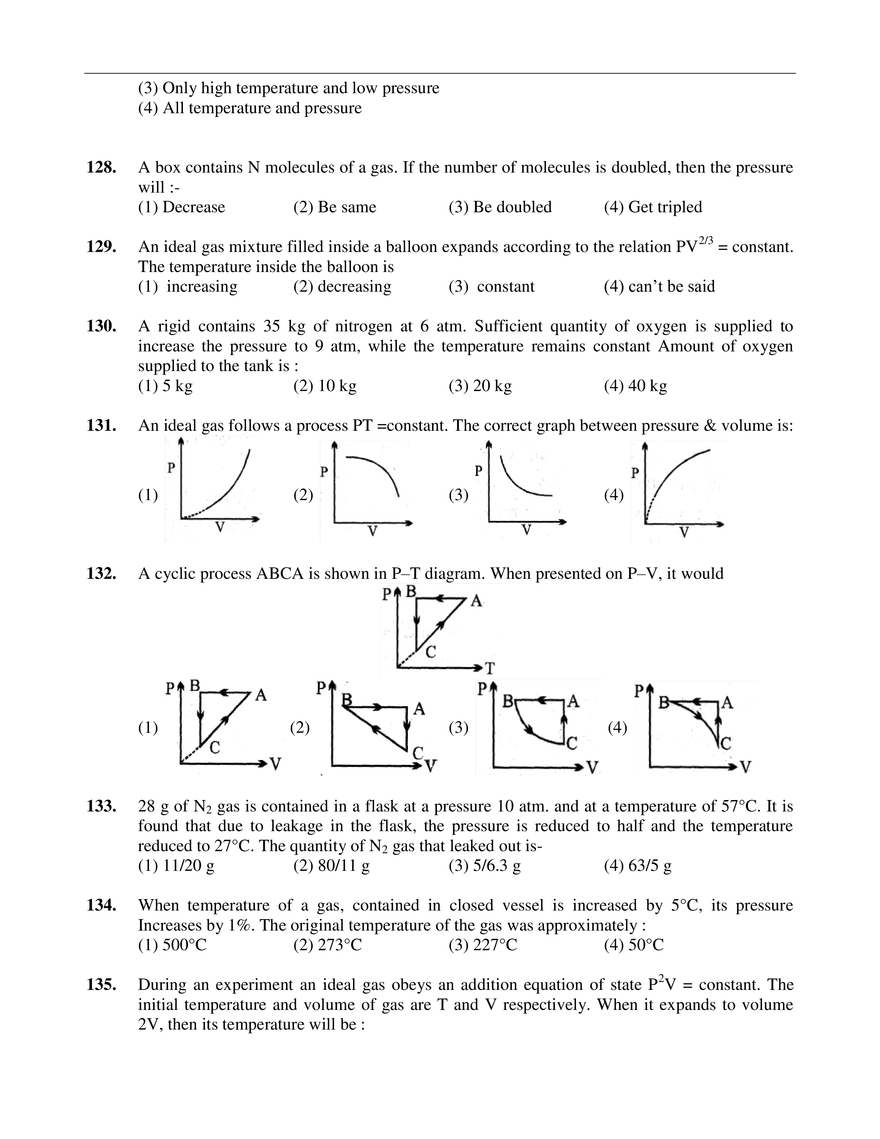 Temperature & Thermal Expansion Exercise-I - Page 8