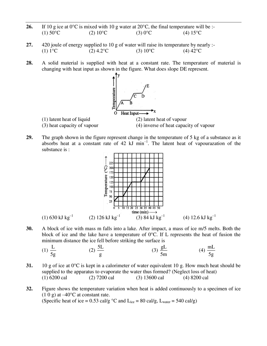 Temperature & Thermal Expansion Exercise-I - Page 24