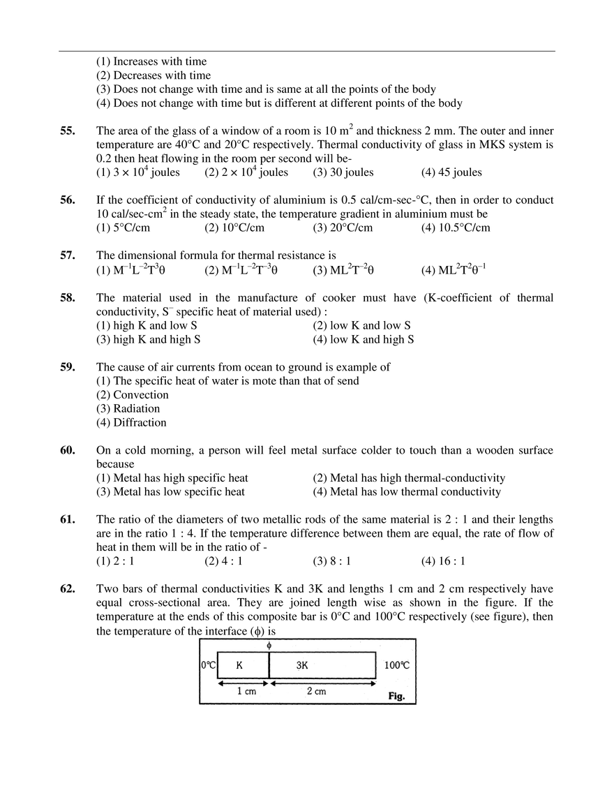 Temperature & Thermal Expansion Exercise-I - Page 33