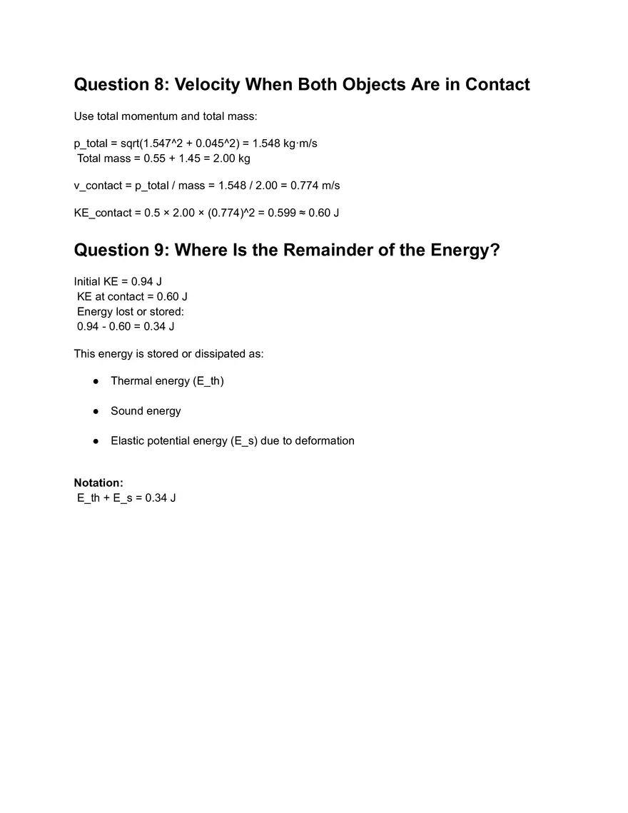 2-D Collision Lab Report - Page 6