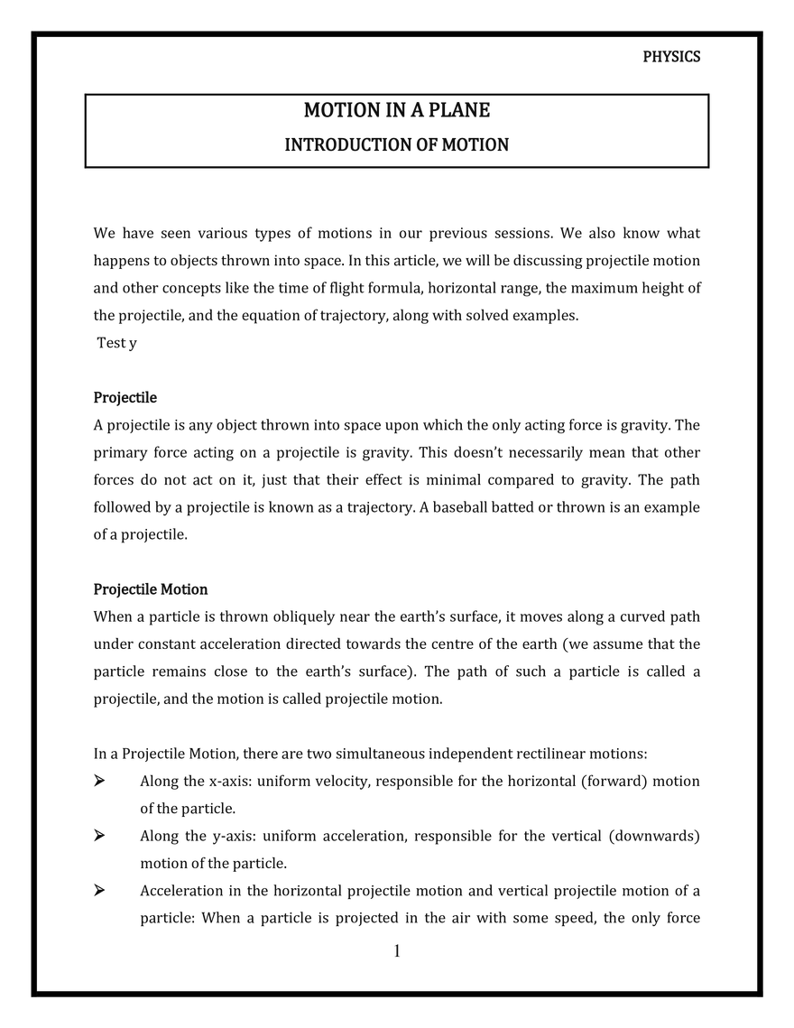 Introduction of Motion - Page 1