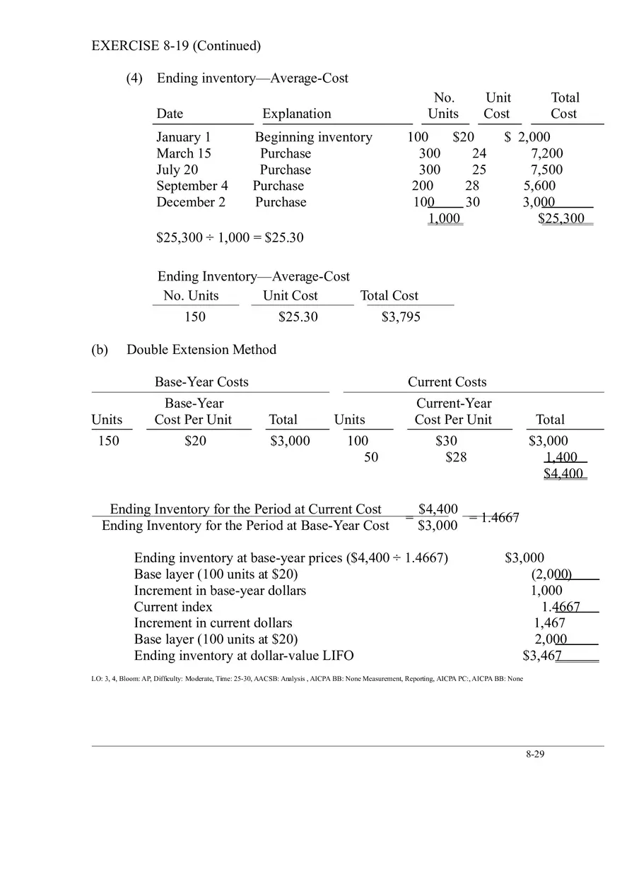 Ch. 8 Valuation of Inventories  A Cost - Basis Approach Solutions to Exercises - Page 8