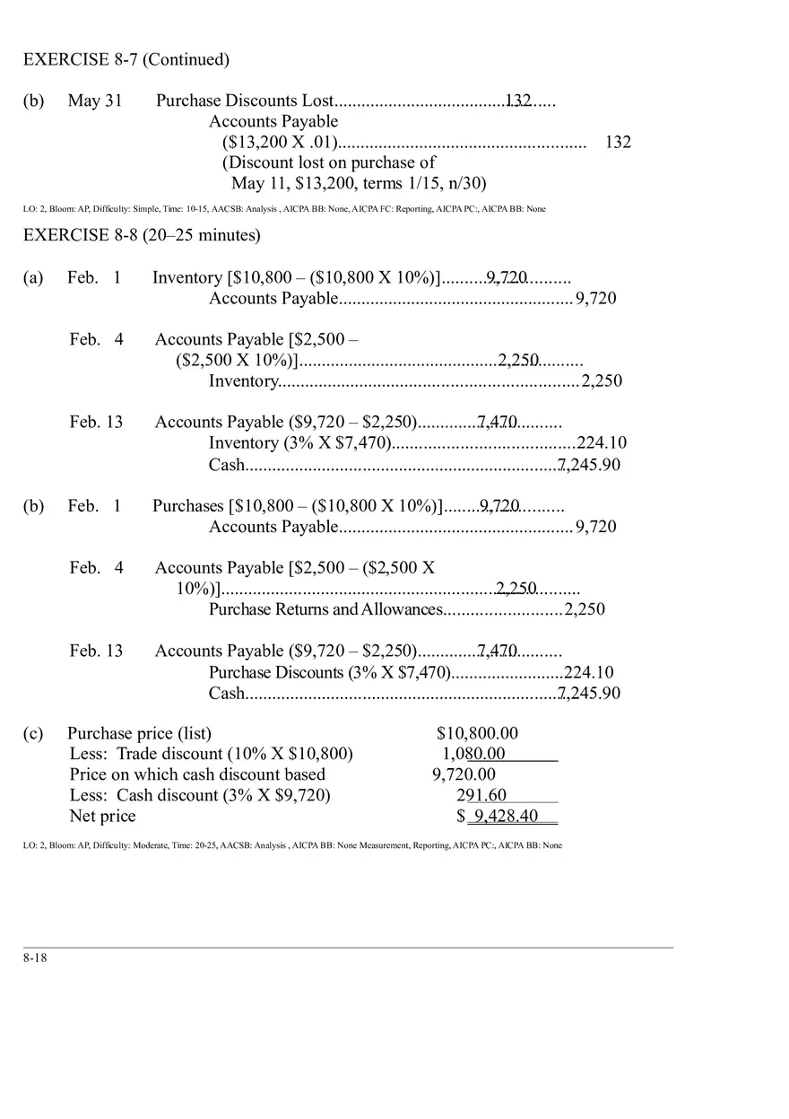 Ch. 8 Valuation of Inventories  A Cost - Basis Approach Solutions to Exercises - Page 16