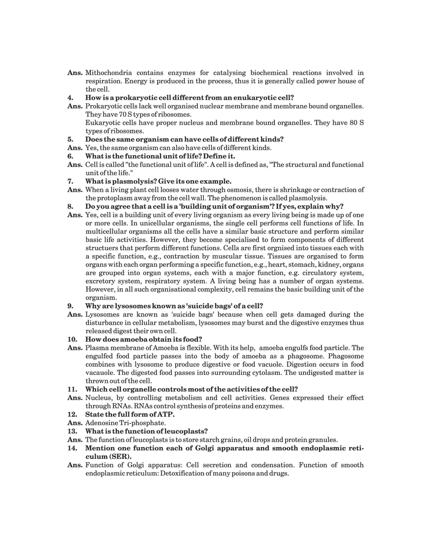 The Fundamental Unit of Life Answers - Page 5