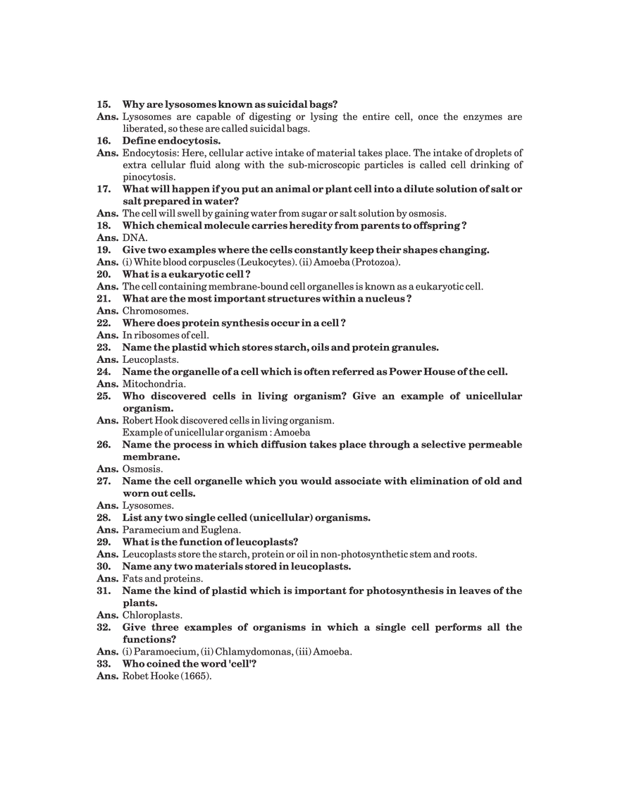 The Fundamental Unit of Life Answers - Page 6