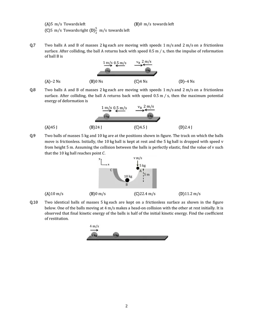 Conservation of Momentum Answers - Page 2