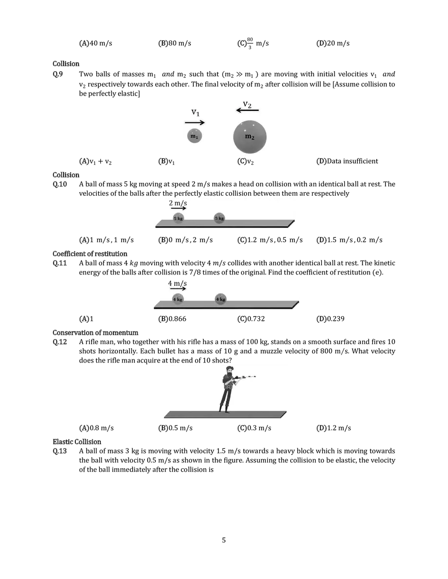 Conservation of Momentum Answers - Page 5