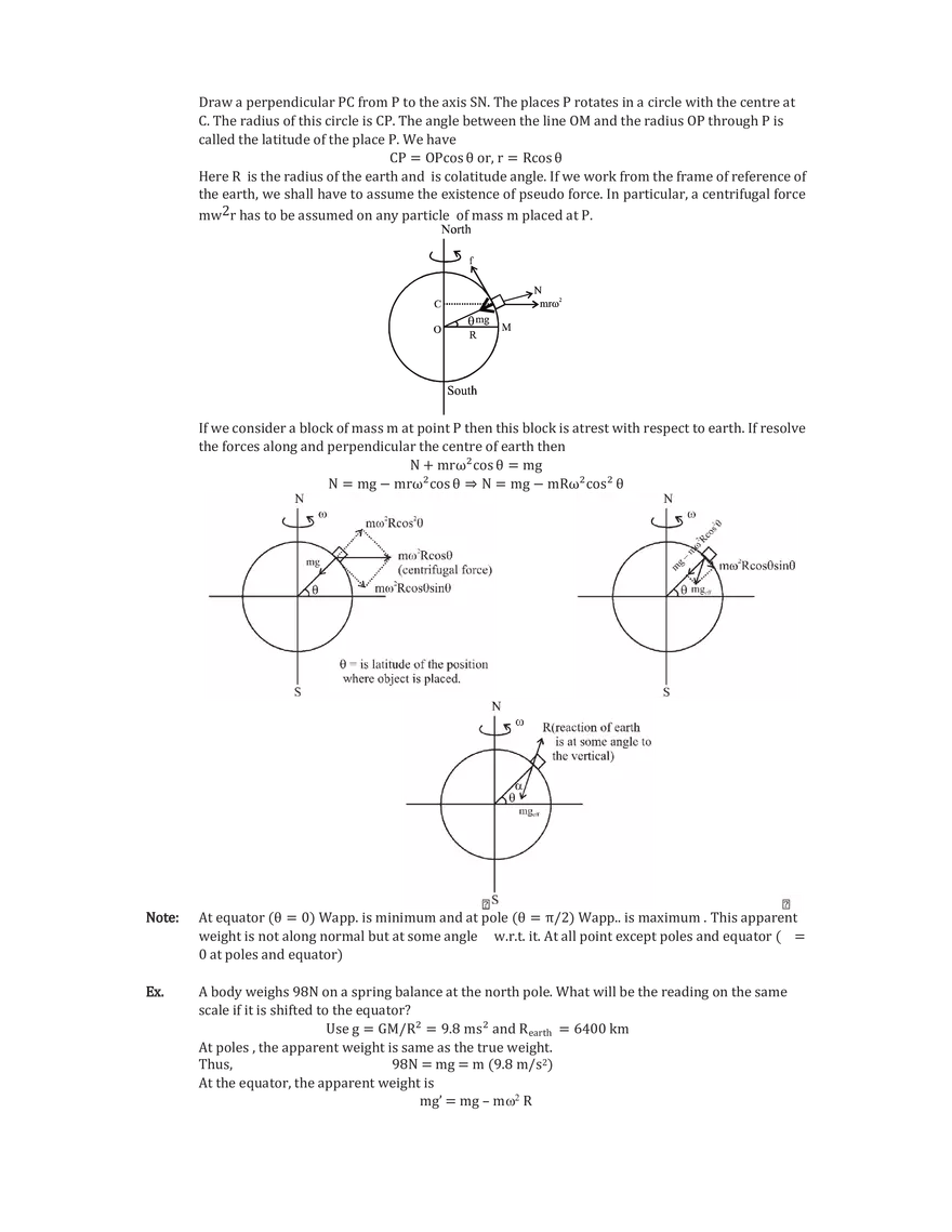 Centrifugal Force and Concept of Apparent Weight - Page 4