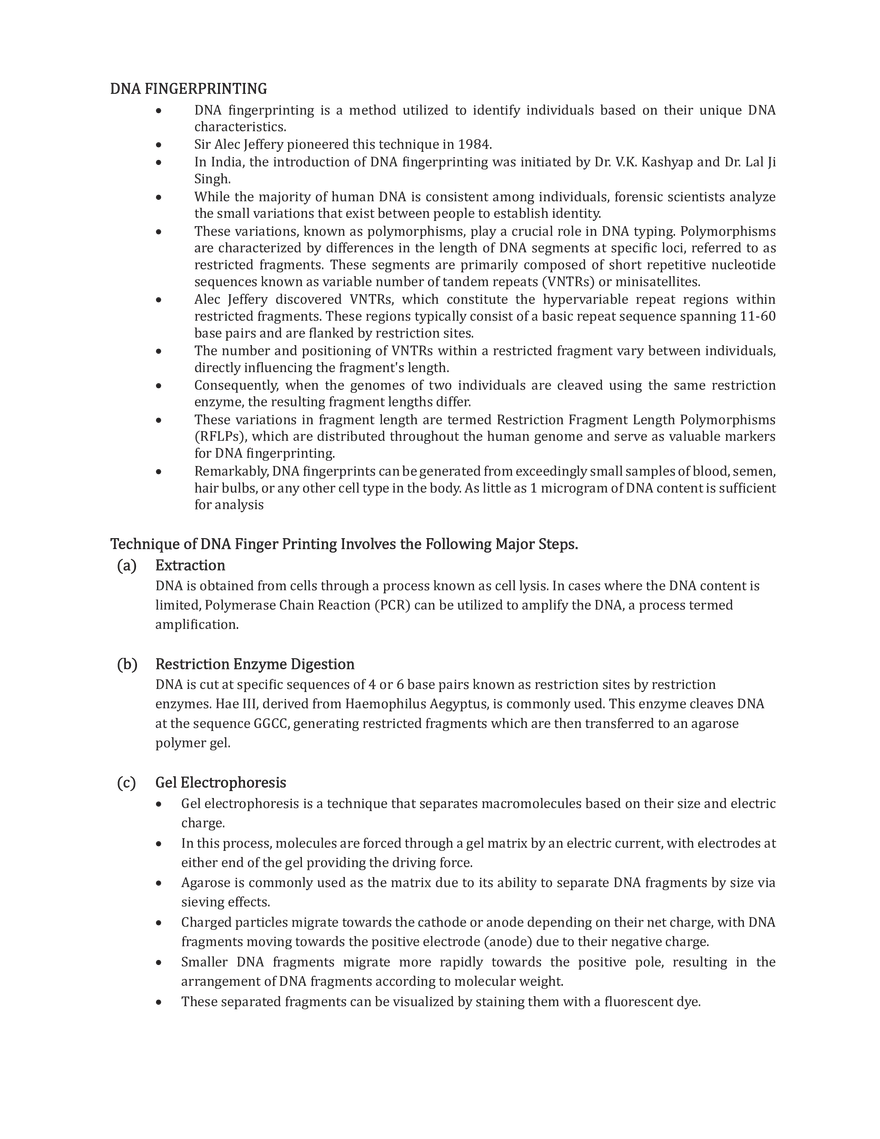 DNA Fingerprinting - Page 1
