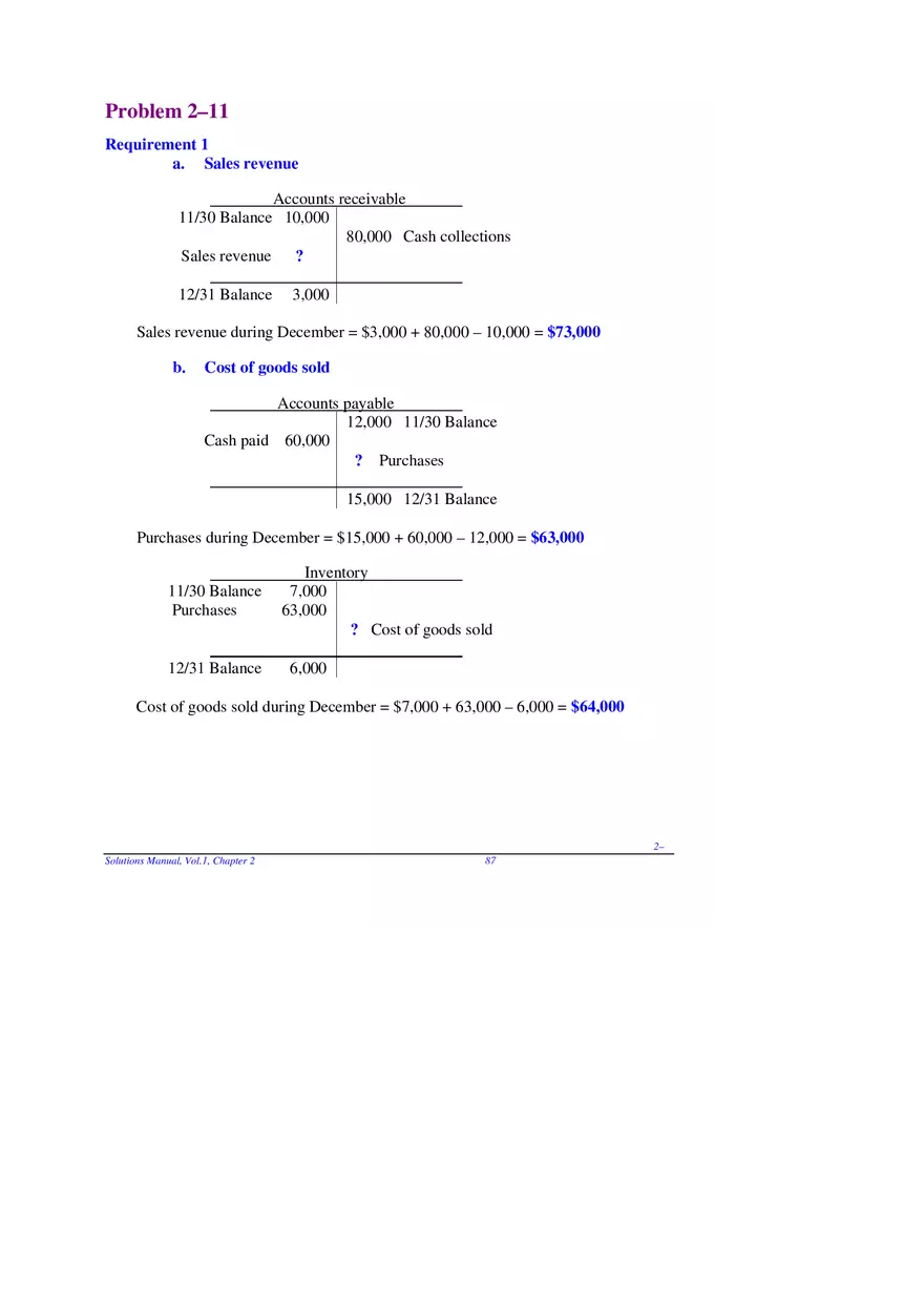 Chapter 2 Review of the Accounting Process Problem 2–11 - Page 1