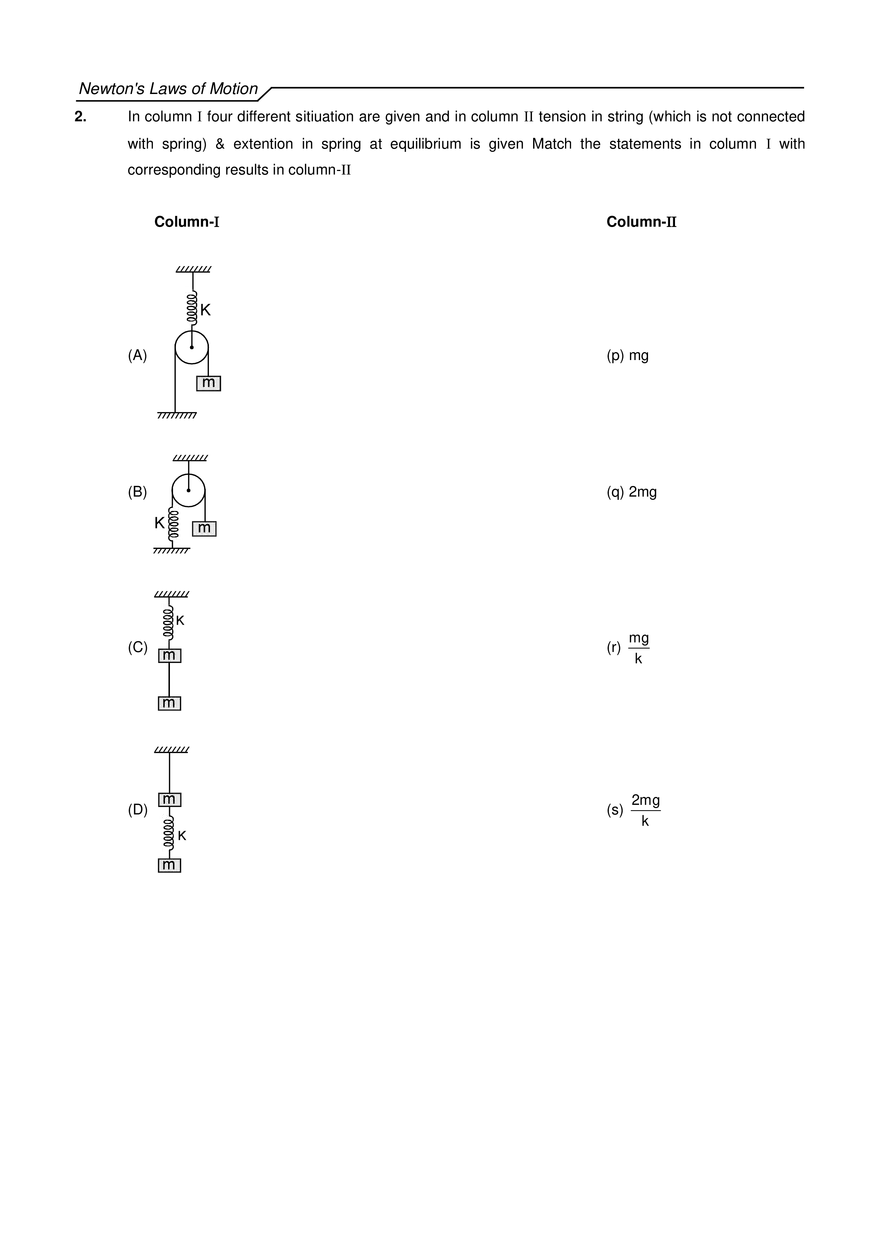 Newton's Laws of Motion Exercises - Page 8
