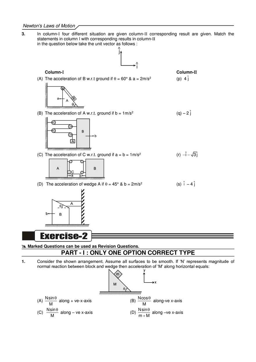 Newton's Laws of Motion Exercises - Page 9