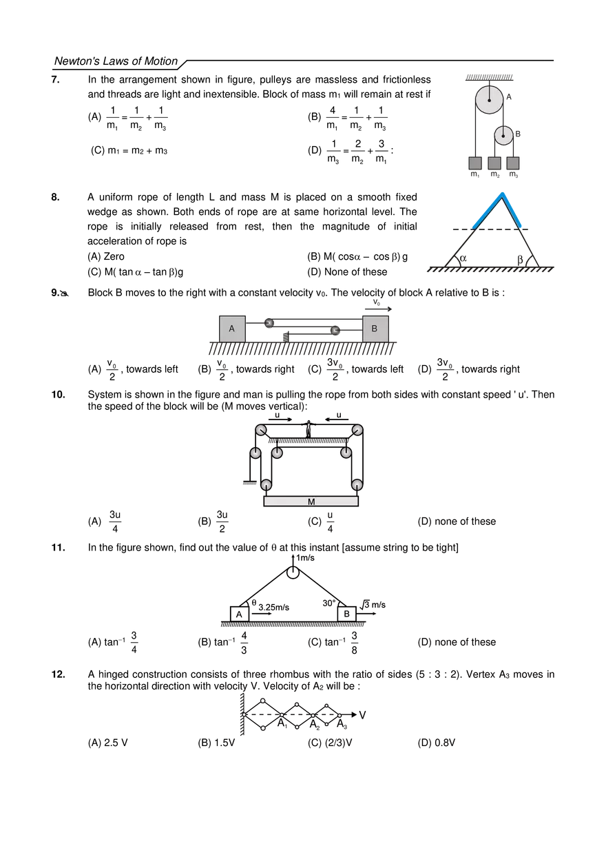 Newton's Laws of Motion Exercises - Page 11