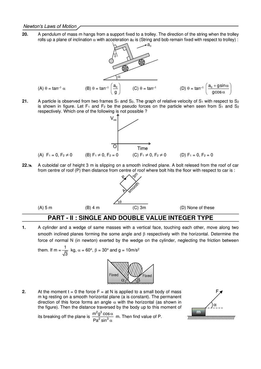 Newton's Laws of Motion Exercises - Page 15
