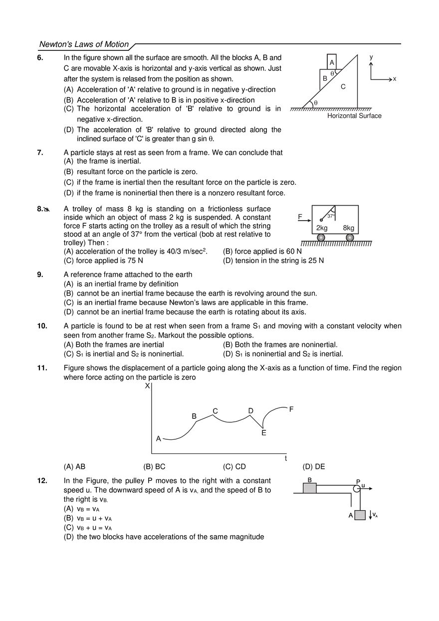 Newton's Laws of Motion Exercises - Page 19