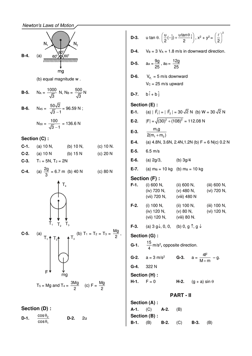 Newton's Laws of Motion Exercises - Page 25