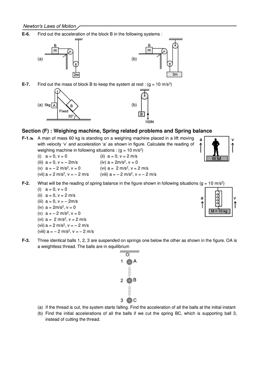 Newton's Laws of Motion Exercises - Page 28