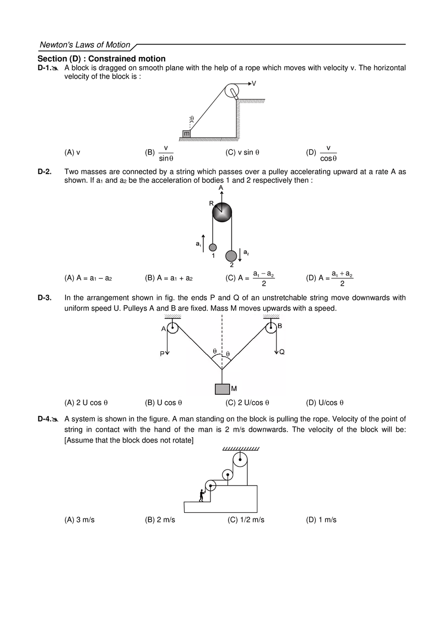 Newton's Laws of Motion Exercises - Page 32