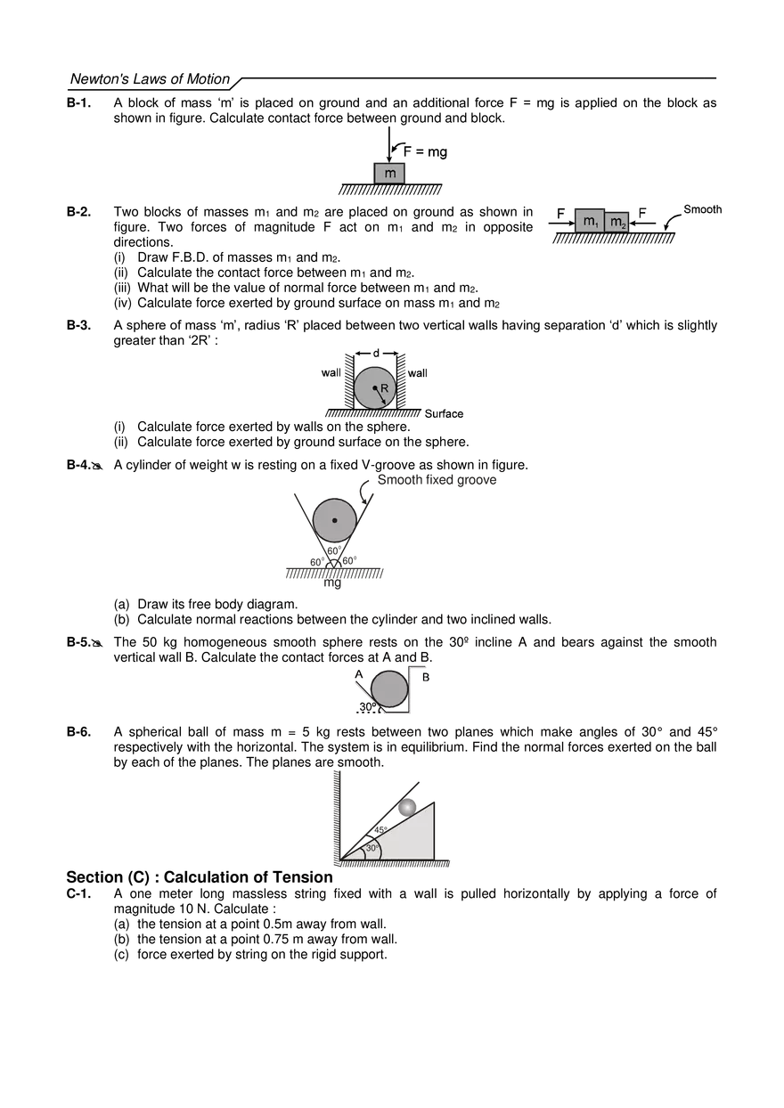 Newton's Laws of Motion Exercises - Page 2