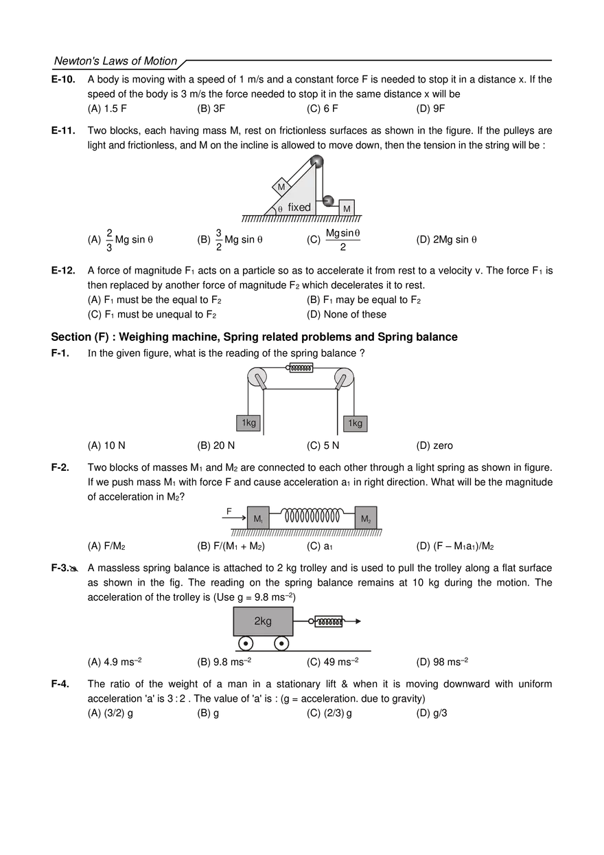 Newton's Laws of Motion Exercises - Page 5