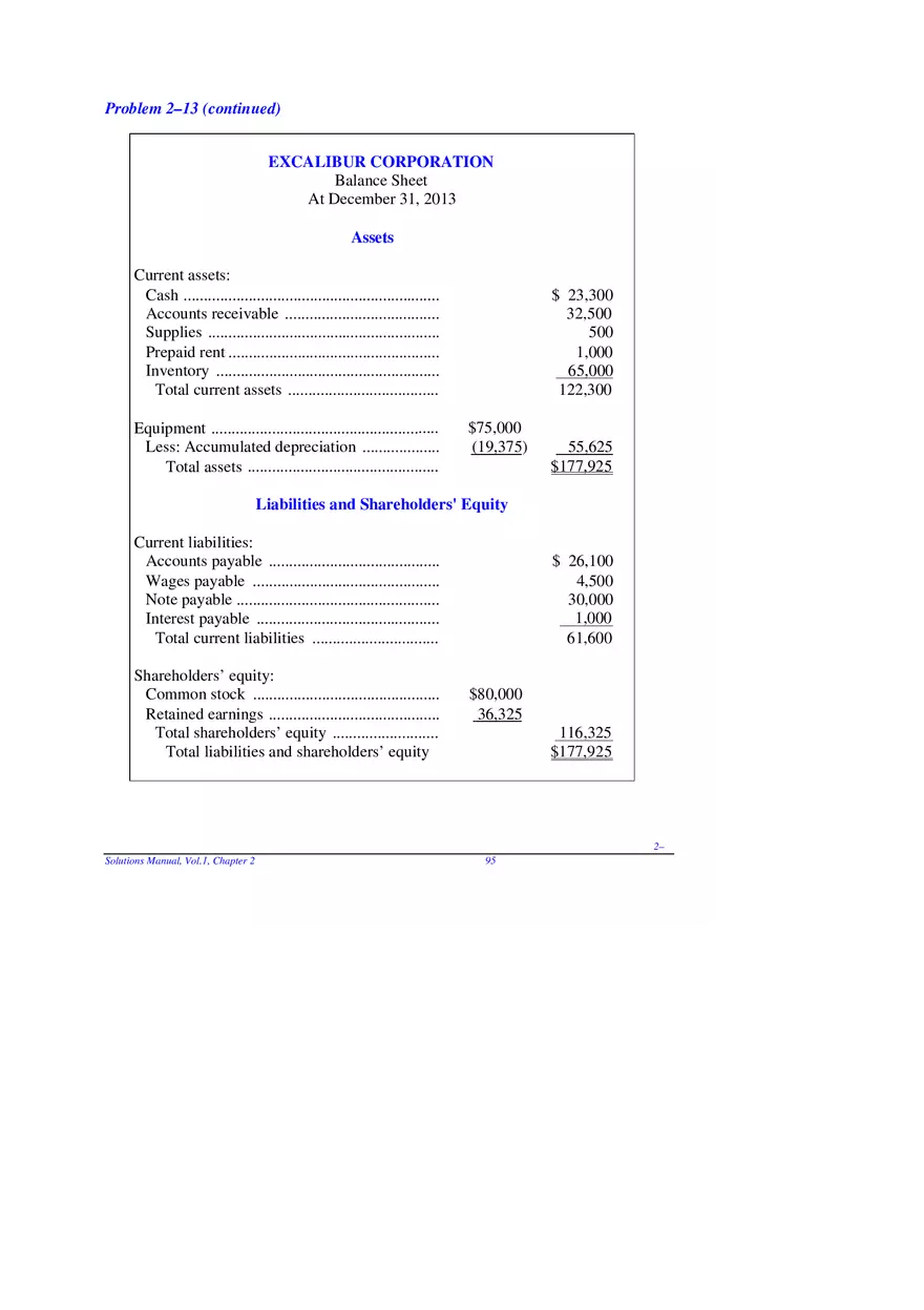 Chapter 2 Review of the Accounting Process Problem 2–13 - Page 4