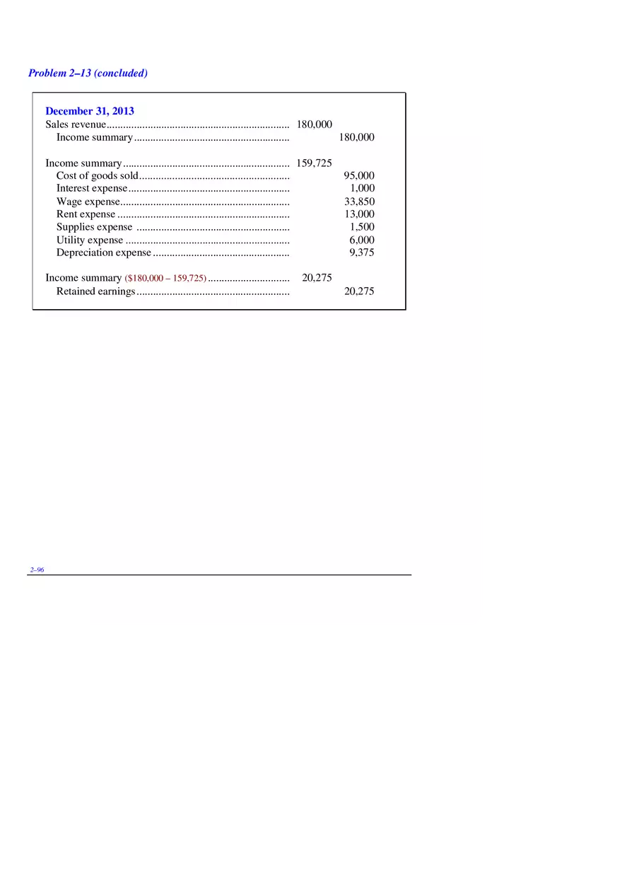 Chapter 2 Review of the Accounting Process Problem 2–13 - Page 5