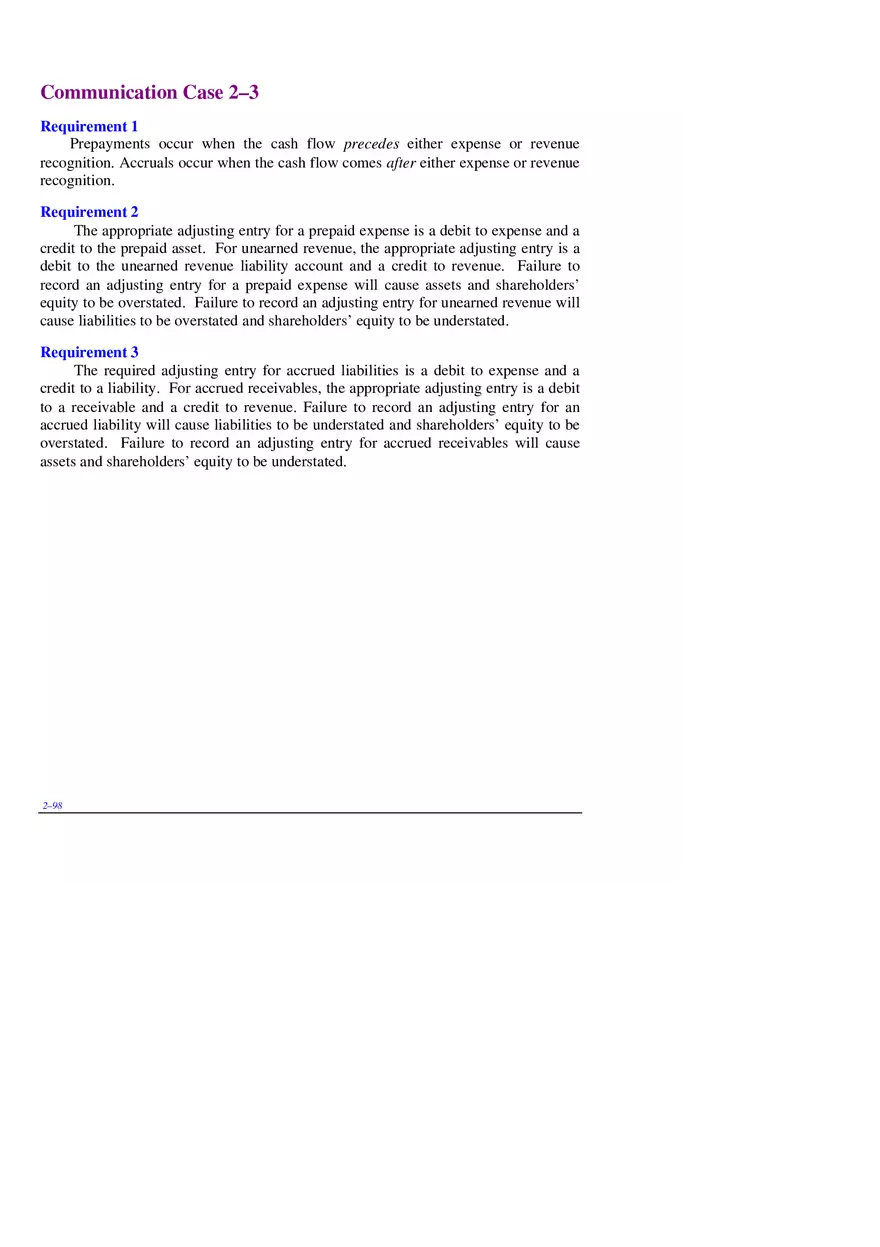 Chapter 2 Review of the Accounting Process Communication Case 2–3 - Page 1
