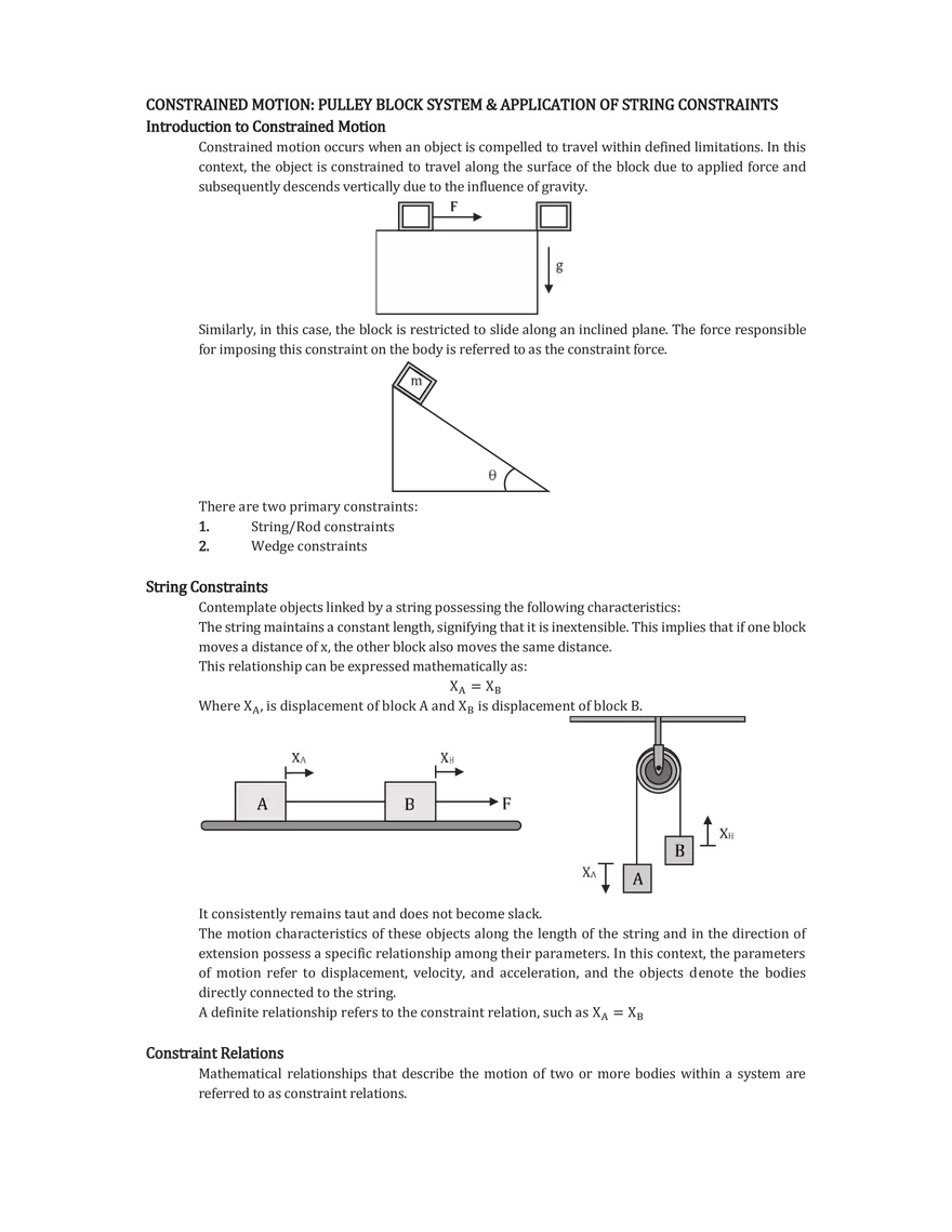 Constrained Motion - Page 1